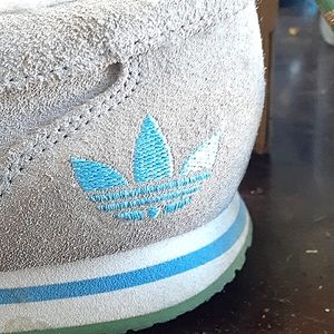 adidas Originals Gray and Blue Sneakers